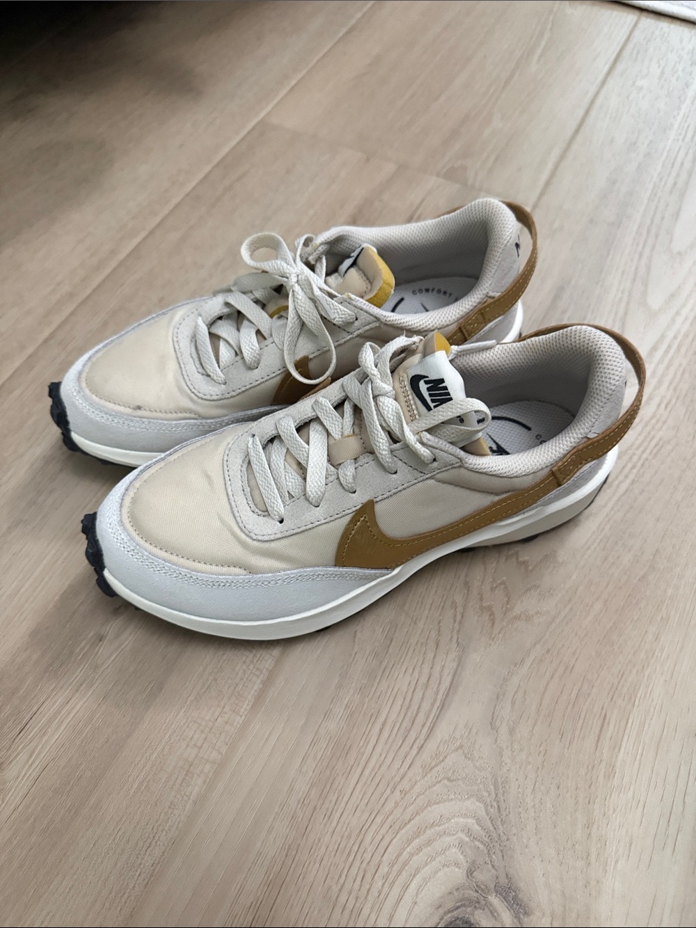 Nike Women’s Cream and Brown Retro Runner Sneaker